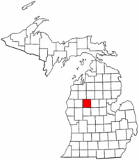 Michigan Map showing Osceola County