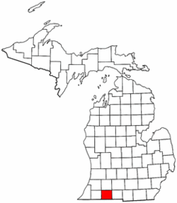 Michigan Map showing Saint Joseph County