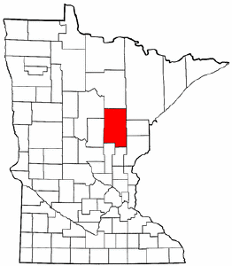 Minnesota Map showing Aitkin County
