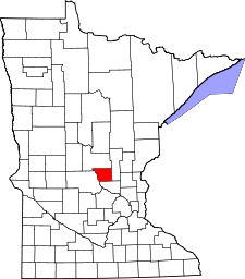 Minnesota Map showing Benton County