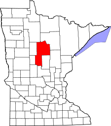 Minnesota Map showing Cass County