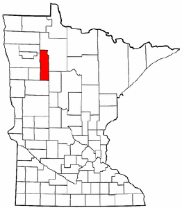 Minnesota Map showing Clearwater County