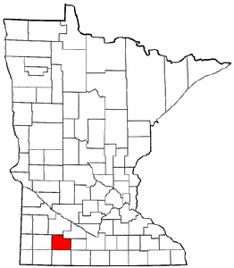Minnesota Map showing Cottonwood County