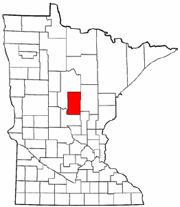 Minnesota Map showing Crow Wing County