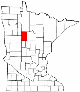 Minnesota Map showing Hubbard County