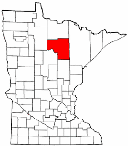 Minnesota Map showing Itasca County