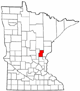 Minnesota Map showing Kanabec County