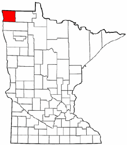 Minnesota Map showing Kittson County