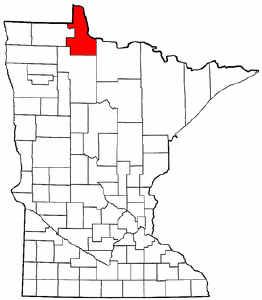 Minnesota Map showing Lake of the Woods County