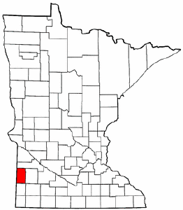 Minnesota Map showing Lincoln County