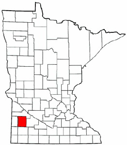 Minnesota Map showing Lyon County