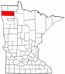 Minnesota Map showing Marshall County