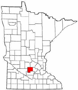 Minnesota Map showing McLeod County