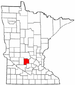 Minnesota Map showing Meeker County