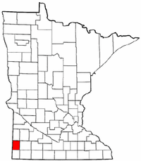 Minnesota Map showing Pipestone County