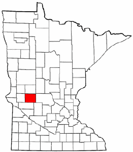 Minnesota Map showing Pope County