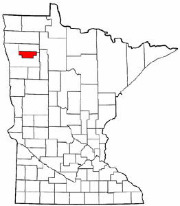 Minnesota Map showing Red Lake County