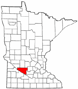 Minnesota Map showing Renville County