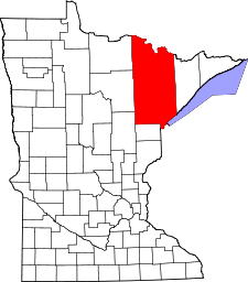 Minnesota Map showing Saint Louis County