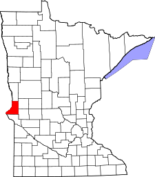 Minnesota Map showing Traverse County