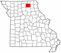 Missouri Map showing Adair County