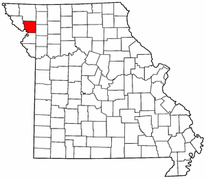 Missouri Map showing Andrew County