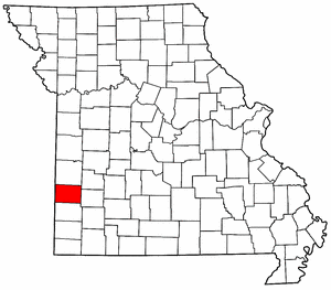 Missouri Map showing Barton County