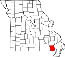 Missouri Map showing Butler County
