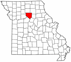Missouri Map showing Chariton County