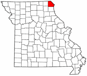 Missouri Map showing Clark County