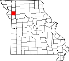Missouri Map showing Clinton County