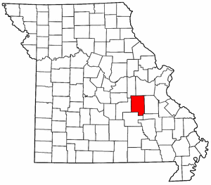 Missouri Map showing Crawford County