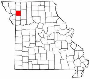 Missouri Map showing DeKalb County