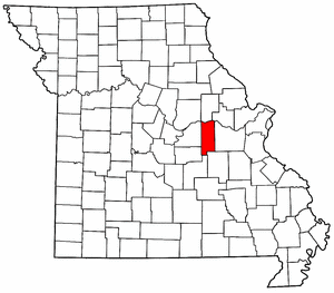 Missouri Map showing Gasconade County