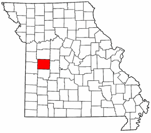 Missouri Map showing Henry County
