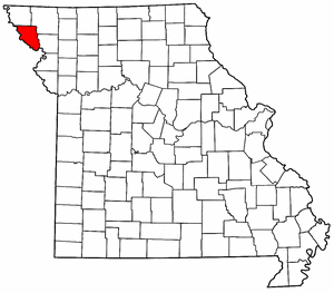 Missouri Map showing Holt County