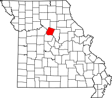 Missouri Map showing Howard County