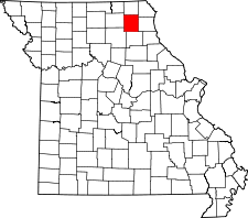 Missouri Map showing Knox County