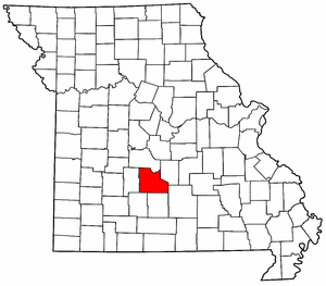 Missouri Map showing Laclede County