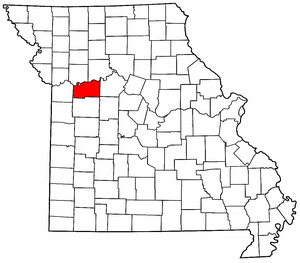 Missouri Map showing Lafayette County