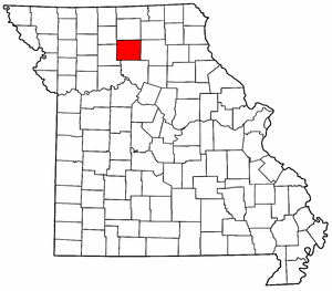 Missouri Map showing Linn County