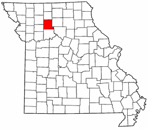 Missouri Map showing Livingston County