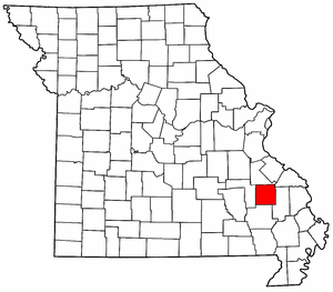 Missouri Map showing Madison County