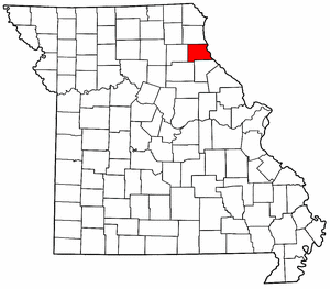 Missouri Map showing Marion County