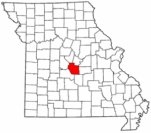 Missouri Map showing Miller County