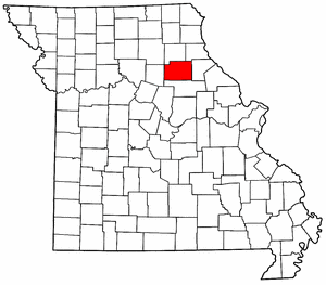 Missouri Map showing Monroe County