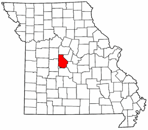 Missouri Map showing Morgan County