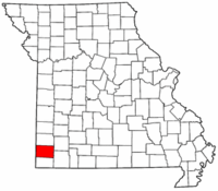 Missouri Map showing Newton County