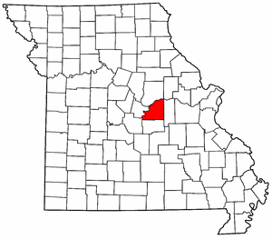Missouri Map showing Osage County