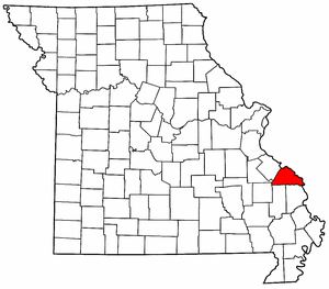 Missouri Map showing Perry County